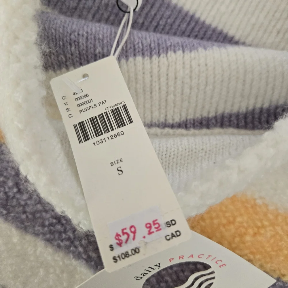 NWT Daily Practice Cozy Stripe Sweater Mini Skirt